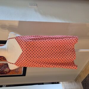 Blue Tree Peachy Polka Dotted Vneck Racerback Adjustable Spaghetti Strap Tank To